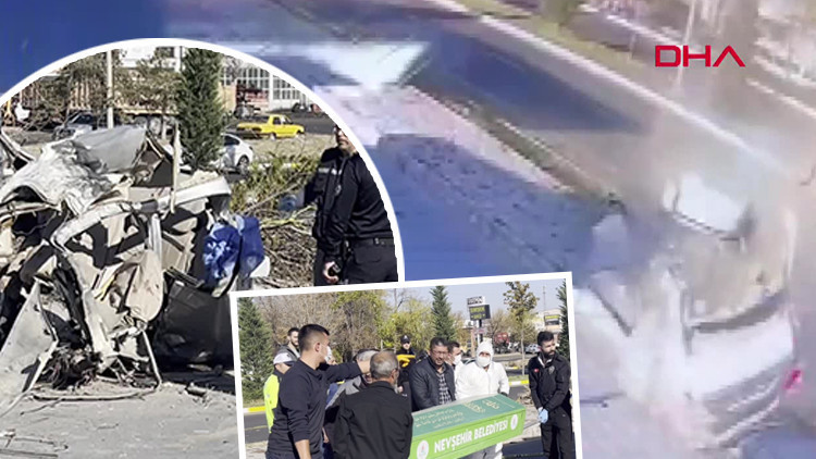 Kazada kameraya yansıyan dehşet! Araç parçalandı: 2 kişi hayatını kaybetti.