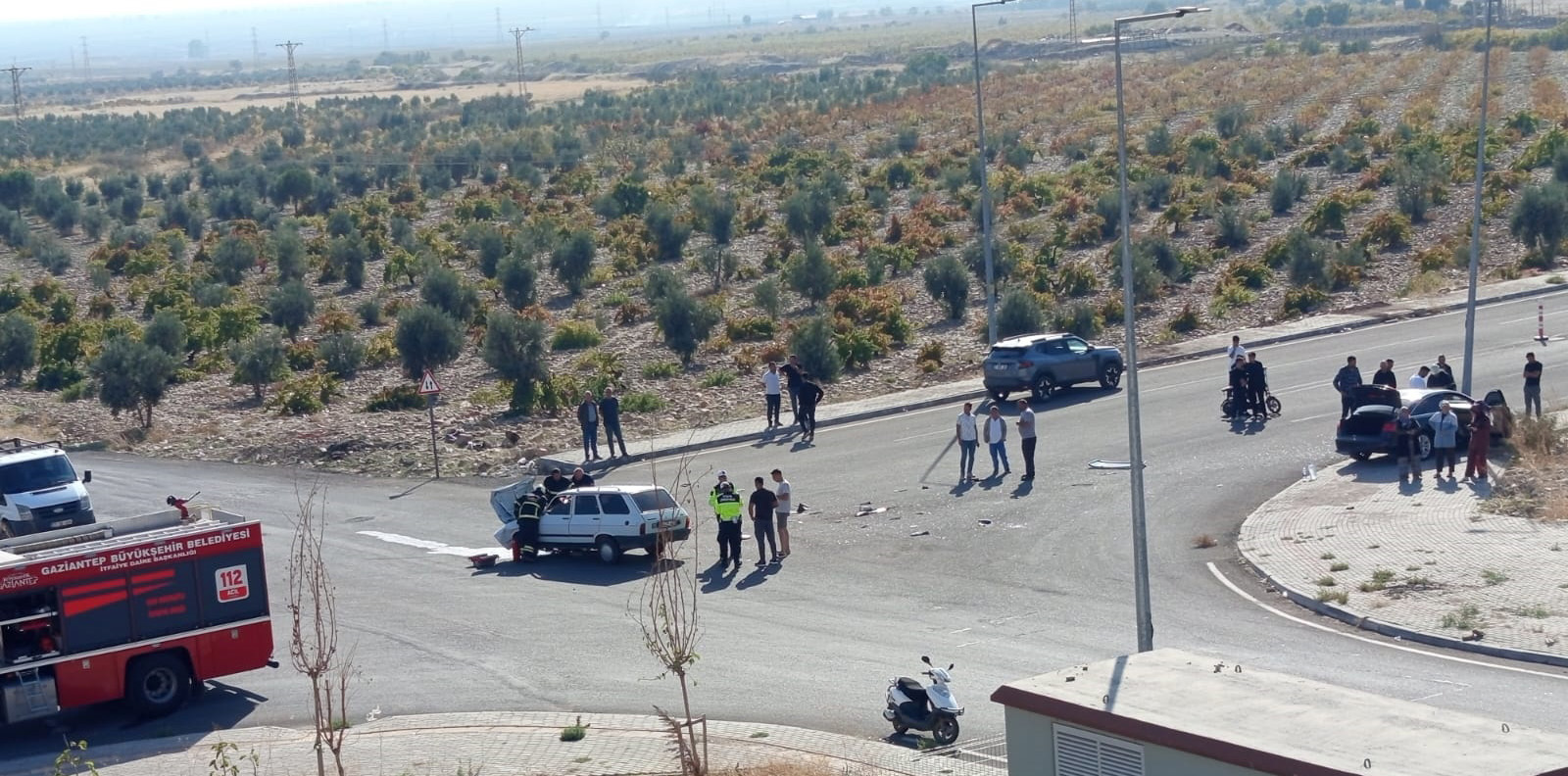 Gaziantep'te trafik kazasında 4 kişi yaralandı.