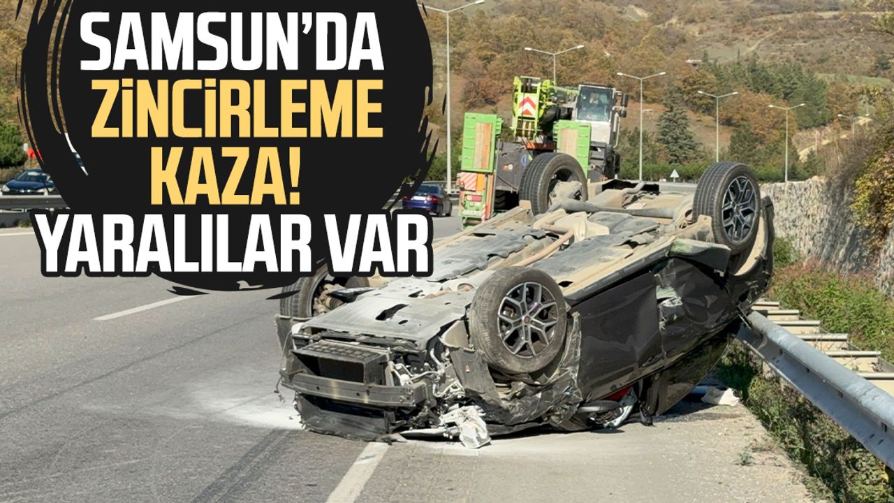 Kavak'ta zincirleme trafik kazası: 4 kişi yaralandı.