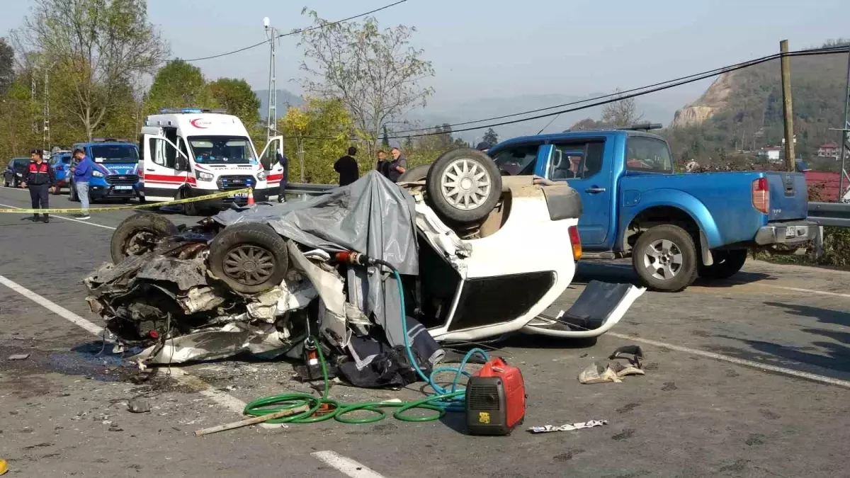 Ordu'da trafik kazasında baba yaşamını yitirdi.