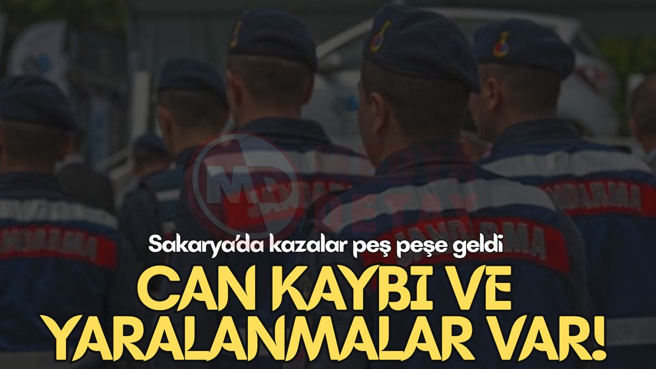 Sakarya'da ardı ardına kazalar meydana geldi.