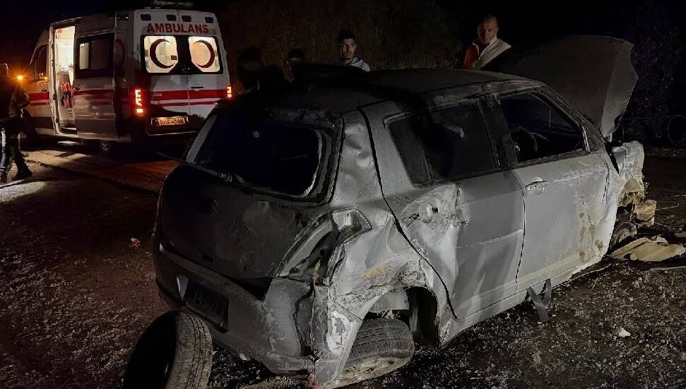 Güzelyurt-Aydınköy eski ana yolunda kaza oldu.