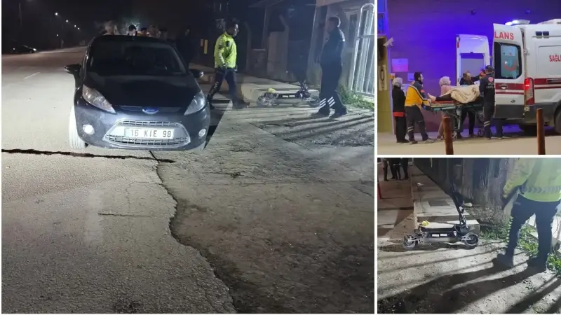 Bursa'da korkunç kaza: Skuter ile araç çarpıştı, sürücü ağır şekilde yaralandı.