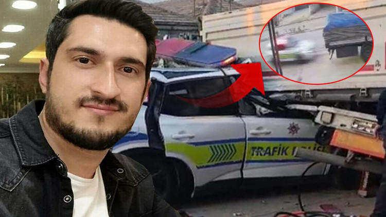 Polisin şehit olduğu kazaya dair yeni görüntüler bulundu.