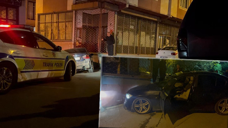 Polis peşinde üç araca çarptı ve aracını bırakarak kaçtı.