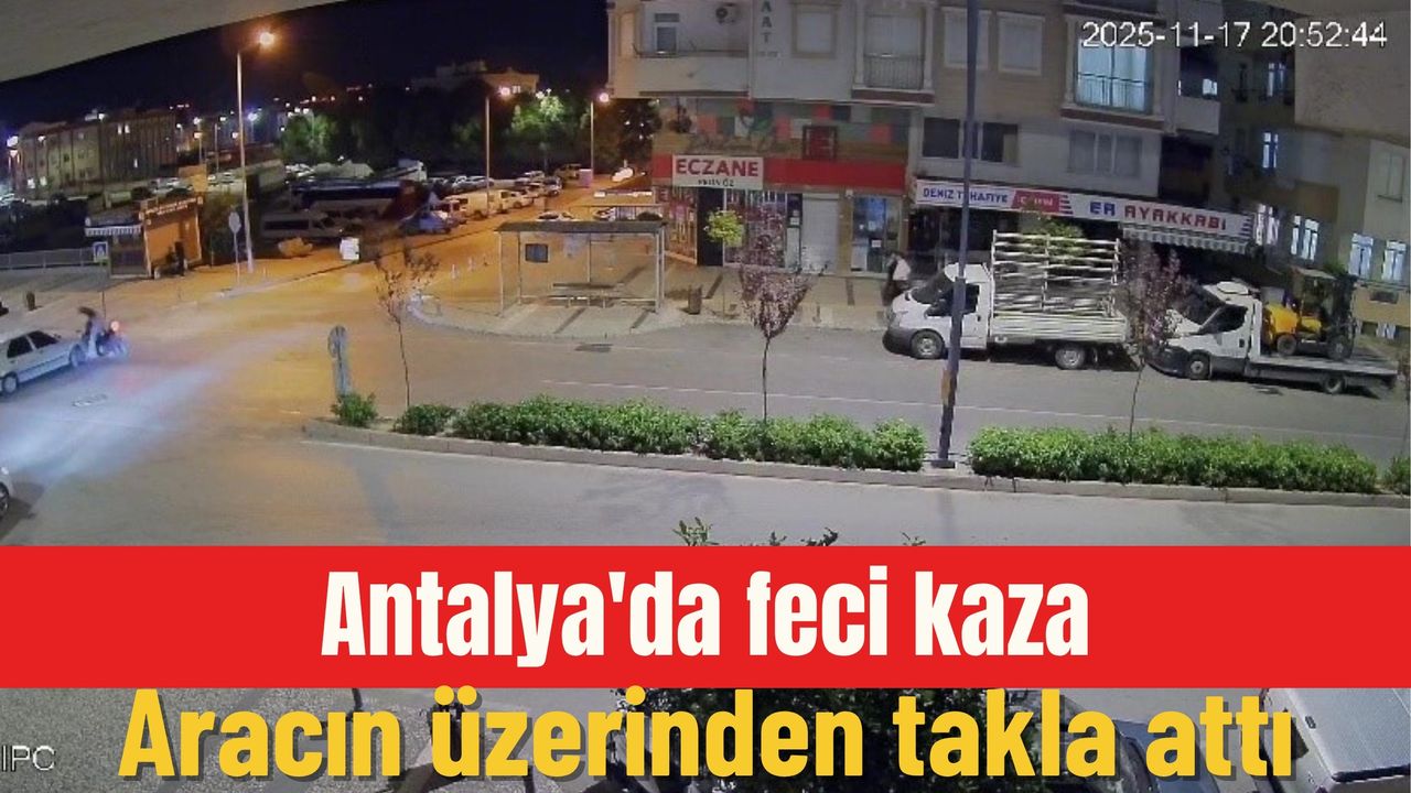 Antalya'da aracın devrilerek tehlikeli kaza geçirdiği bildirildi.