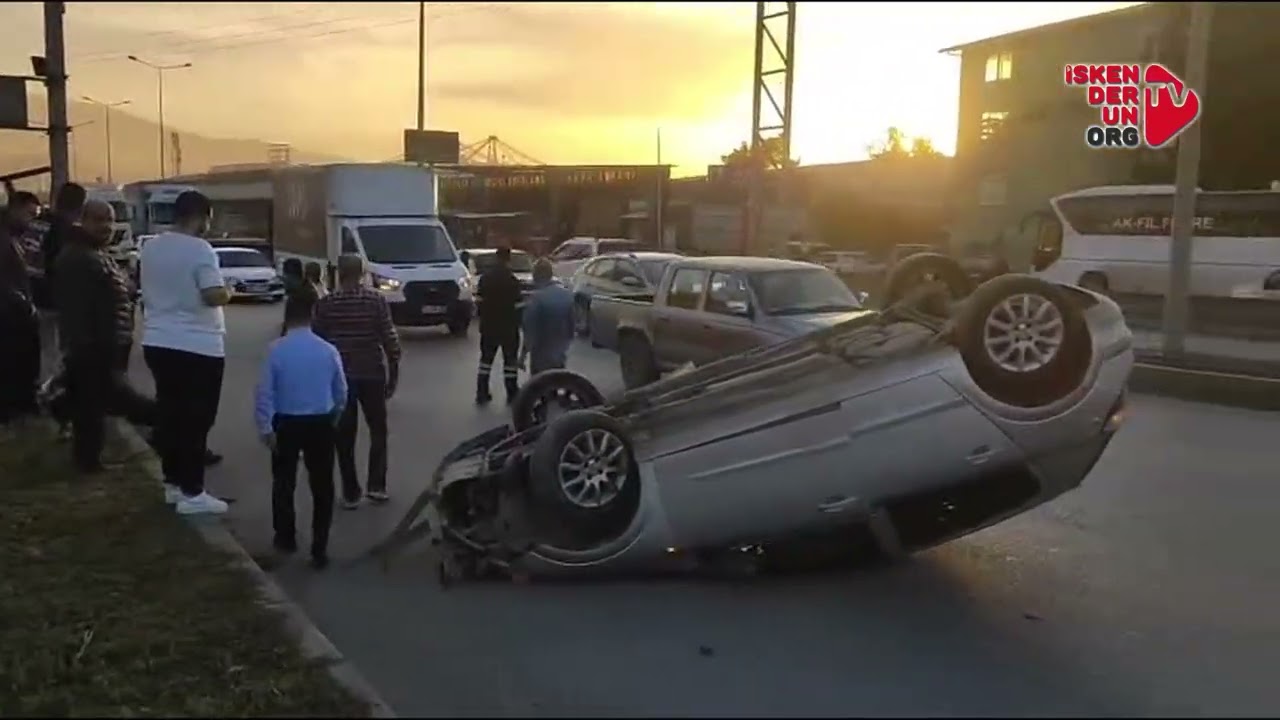İskenderun'da Yalnızca Bir Araç İle Meydana Gelen Trafik Kazası…