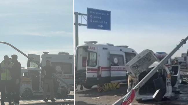 Diyarbakır'da çarpışan araçlar metrelerce sürüklendi: Ölü ve yaralılar var!