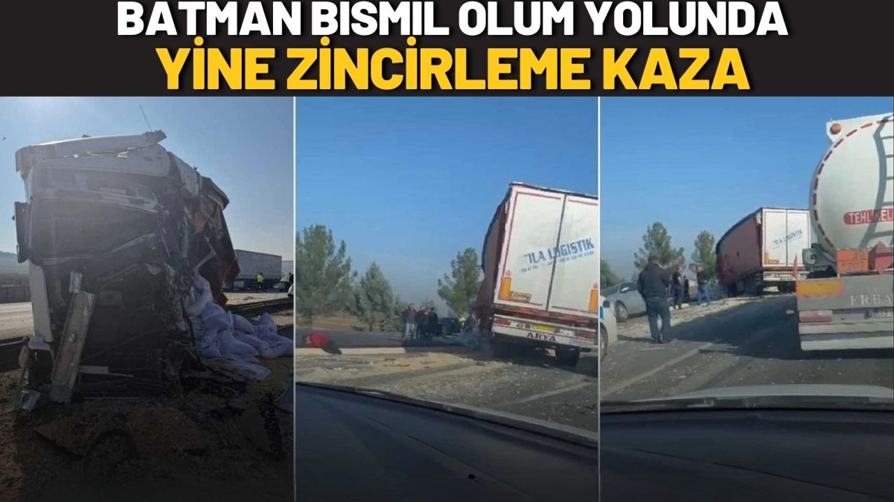 Batman Bismil'de Zincirleme Kazada Ölüm Yolu