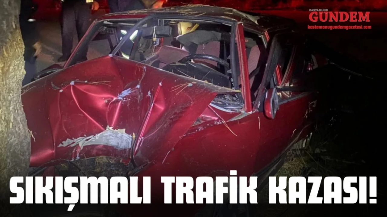 Kastamonu'da Trafiğe Takılan Kaza!