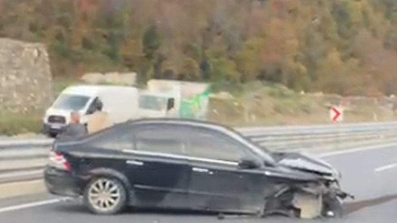 Ereğli'de yol üzerinde kaza...