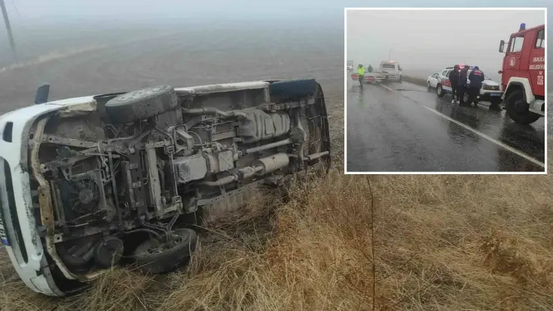 Sisle Çorum'da trafik kazası: 5 kişi yaralandı.