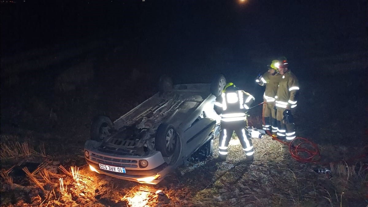 Balıkesir'deki kaza sonucu bir kişi yaralandı.