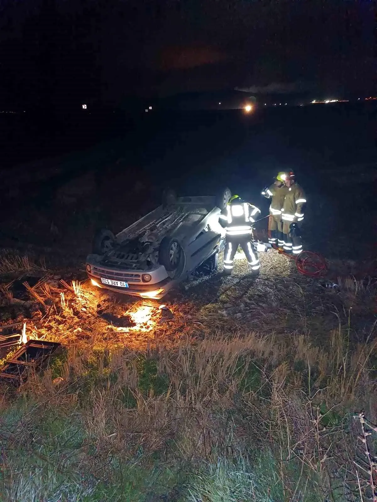Balıkesir'de Yalnızca Bir Araç İle Meydana Gelen Trafik Kazası