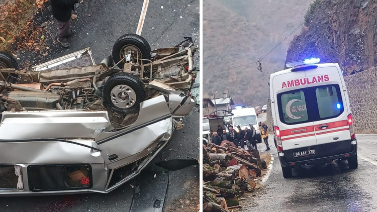 Araç kaza yaptı ve 3 kişi öldü.