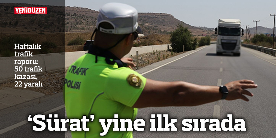 Trafik durumu raporu: 50 kaza, 22 kişi yaralı.