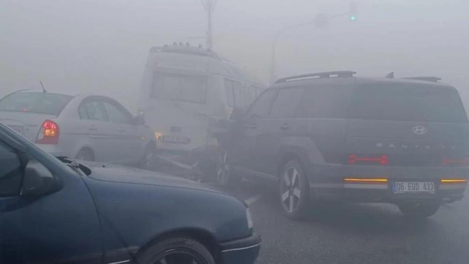 Kaza sis yüzünden meydana geldi.