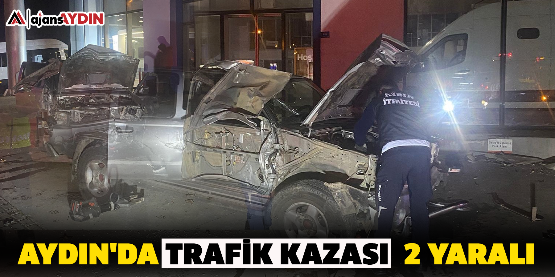 Aydın'da kaza sonucu 2 kişi yaralandı.