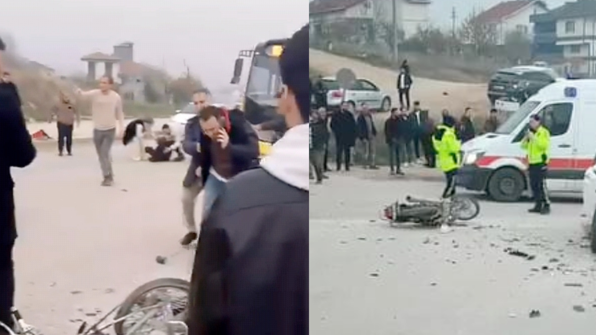 Bursa'da okul çıkışında korkunç kaza: Bir kişi hayatını kaybetti, bir kişi yaralandı.