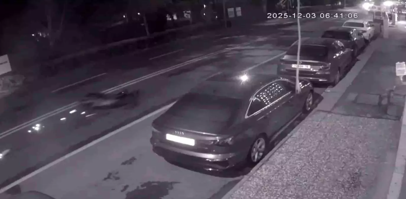 Motosiklet kazasında hayatını kaybeden kişinin görüntüleri gün yüzüne çıktı.