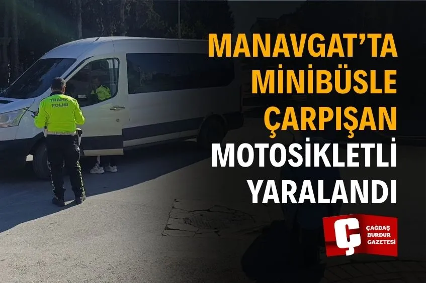 Manavgat, Antalya'da Trafik Kazası: Motosiklet Sürücüsü Yaralandı.
