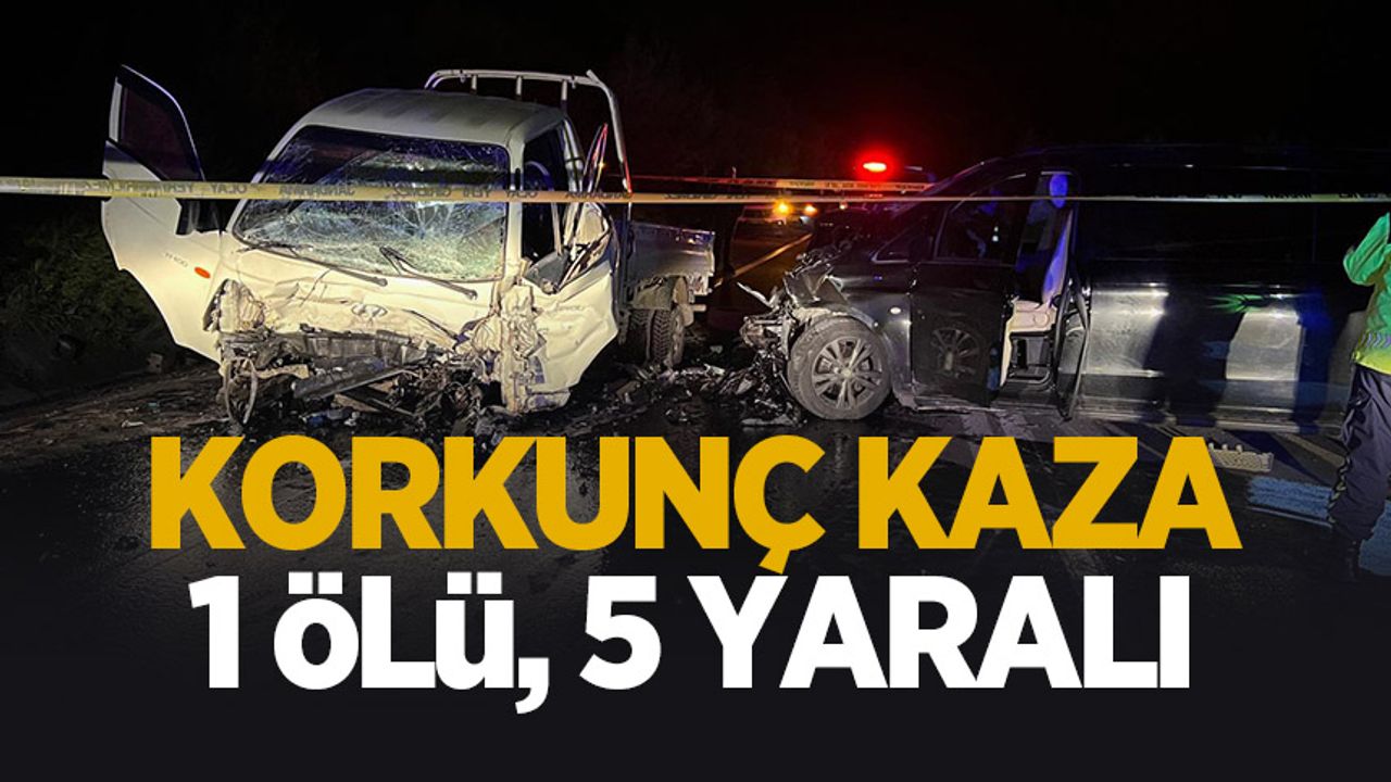 Kafalarını çarptılar, 1 ölü, 5 yaralı.