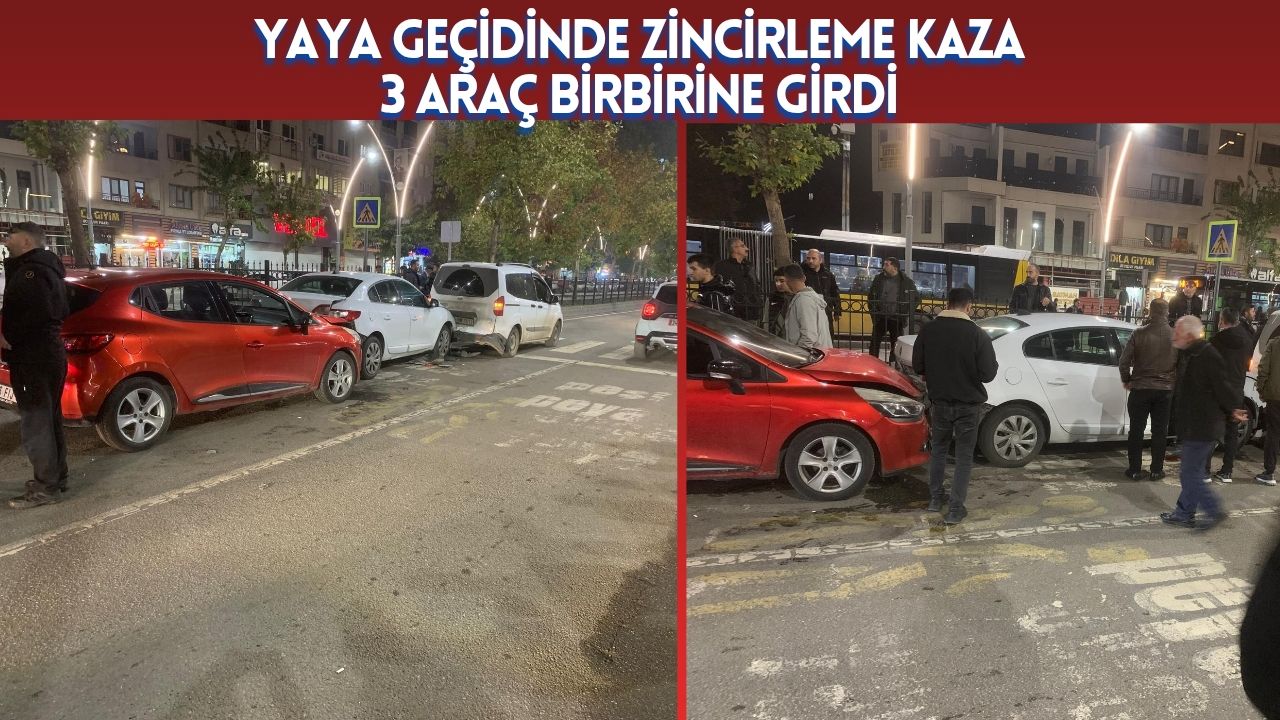 Yaya Üst Geçidinde Zincirleme Kaza: 3 Araç Bulaştı.