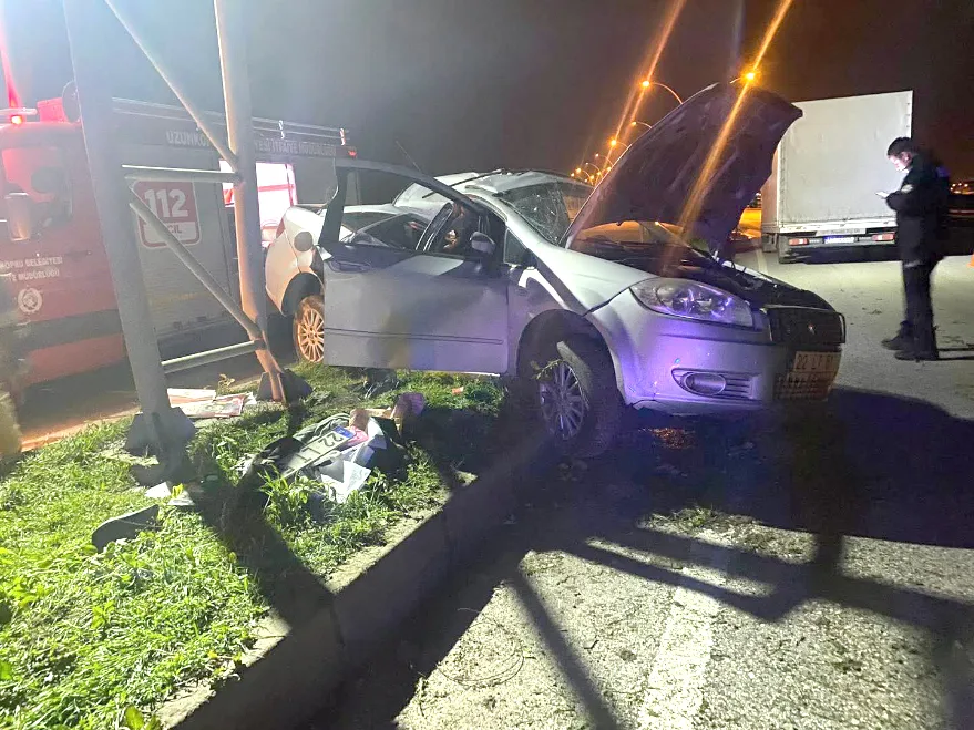Edirne'de köy muhtarı bir trafik kazasında vefat etti.