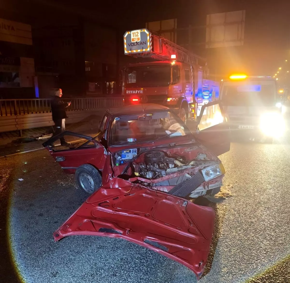 İnegöl'de Meydana Gelen Trafik Kazasında 2 Kişi Yaralandı