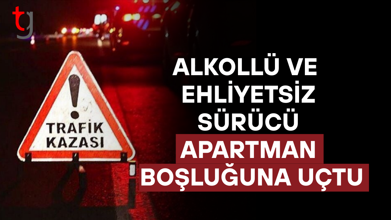 Gazimağusa'da sarhoş ve sürücü belgesiz kişi kaza yaptı.