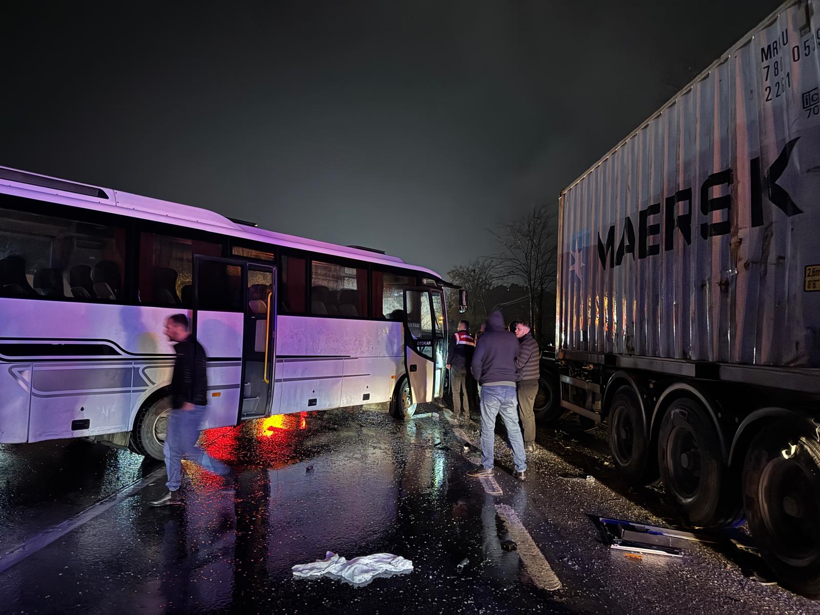 Sakarya'da 12 kişi, zincirleme kaza sonucu yaralandı.