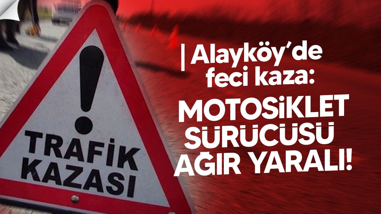 34 yaşındaki sürücü, Alayköy Sanayi Bölgesi'nde motosiklet kazası geçirerek ciddi şekilde yaralandı.