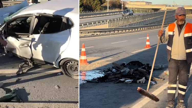 Başakşehir'de meydana gelen korkunç kazada 1 kişi hayatını kaybetti, 2 kişi yaralandı.
