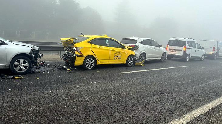 Tekirdağ'da zincirleme trafik kazası! 5 kişi yaralandı.