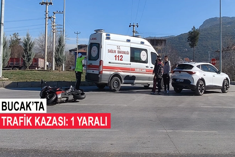 Bucak'ta trafik kazasında 1 kişi yaralandı.