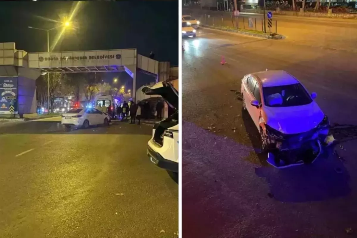 Bursa'da kavşakta ciddi bir kaza meydana geldi: 1 kişi ağır yaralandı.