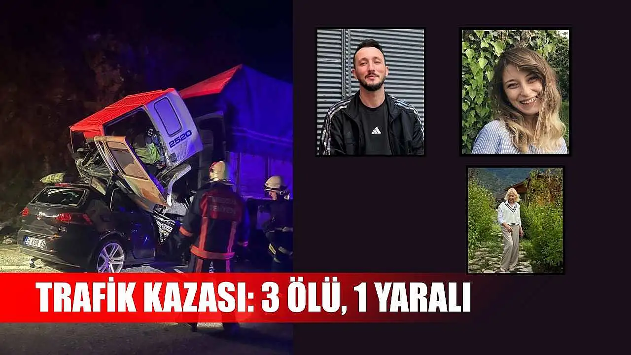 Kaza sonucu 3 kişi hayatını kaybetti, 1 kişi ise yaralandı.