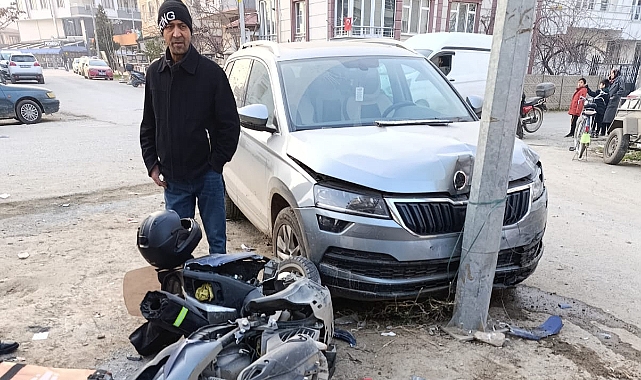 Trafik Kazası Vali Yolu'nda Gerçekleşti: Kurye ve Taksi Çarpıştı