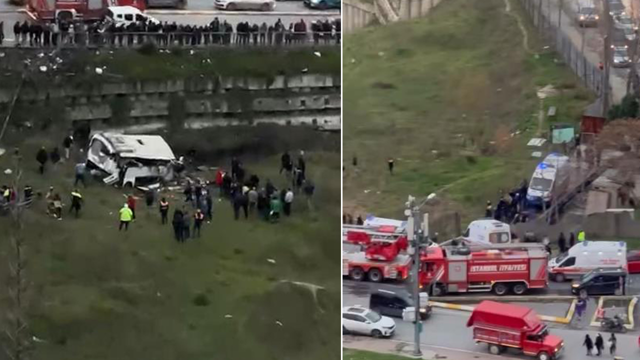 Esenyurt'ta otobüs kaza yaptı, ölü ve yaralılar var.