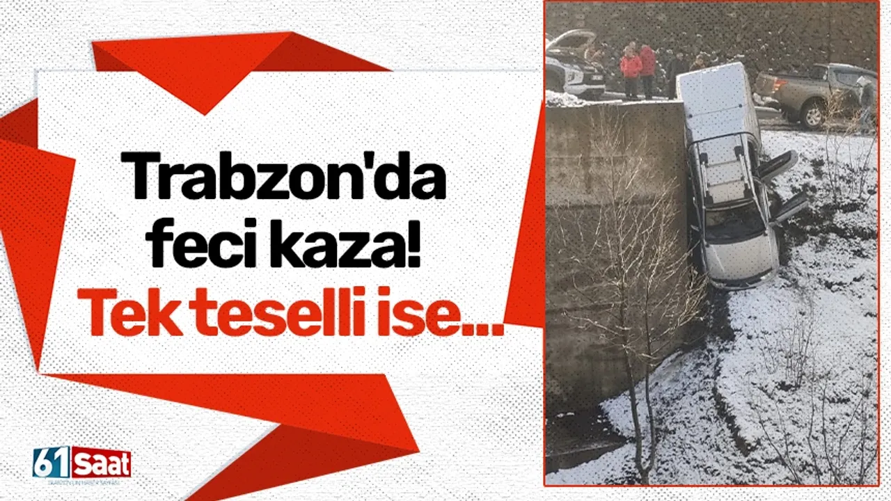 Trabzon'da korkunç kaza! Tek avuntu...