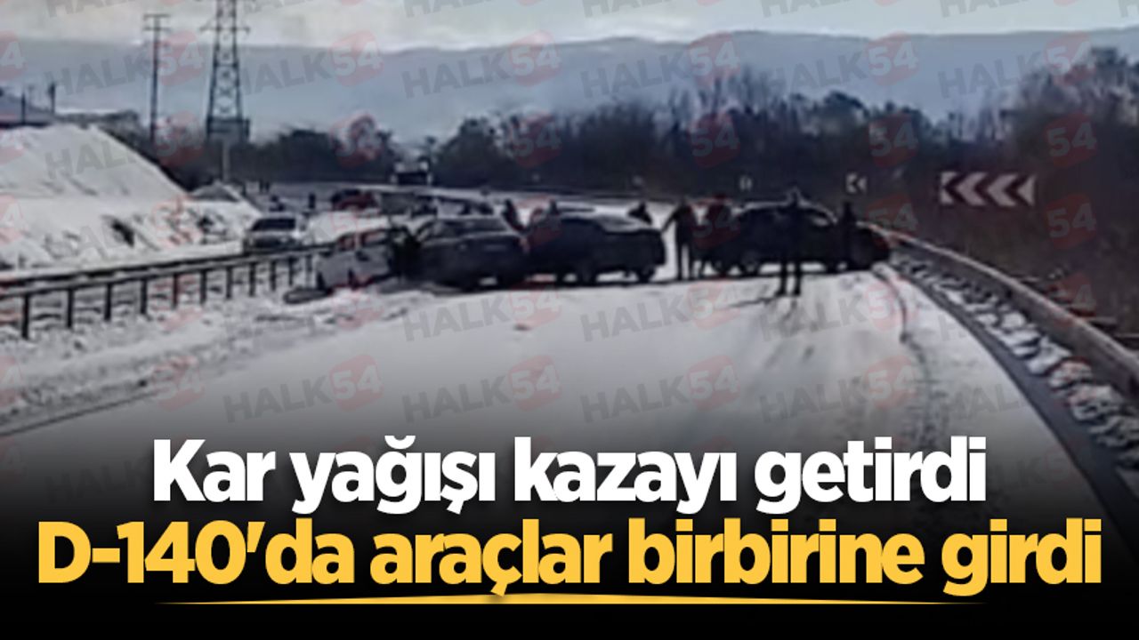 Kar yağışı sonucunda D-140 yolunda kaza meydana geldi.