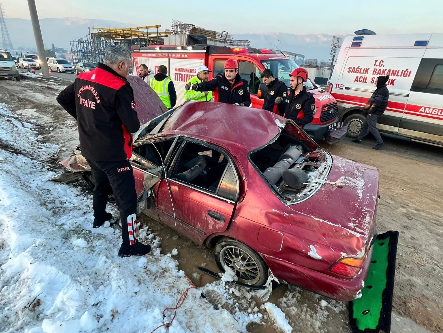 Kahramanmaraş’ta trafik kazası sonucu bir kişi ağır şekilde yaralandı - Maraş'taki güncel haber.