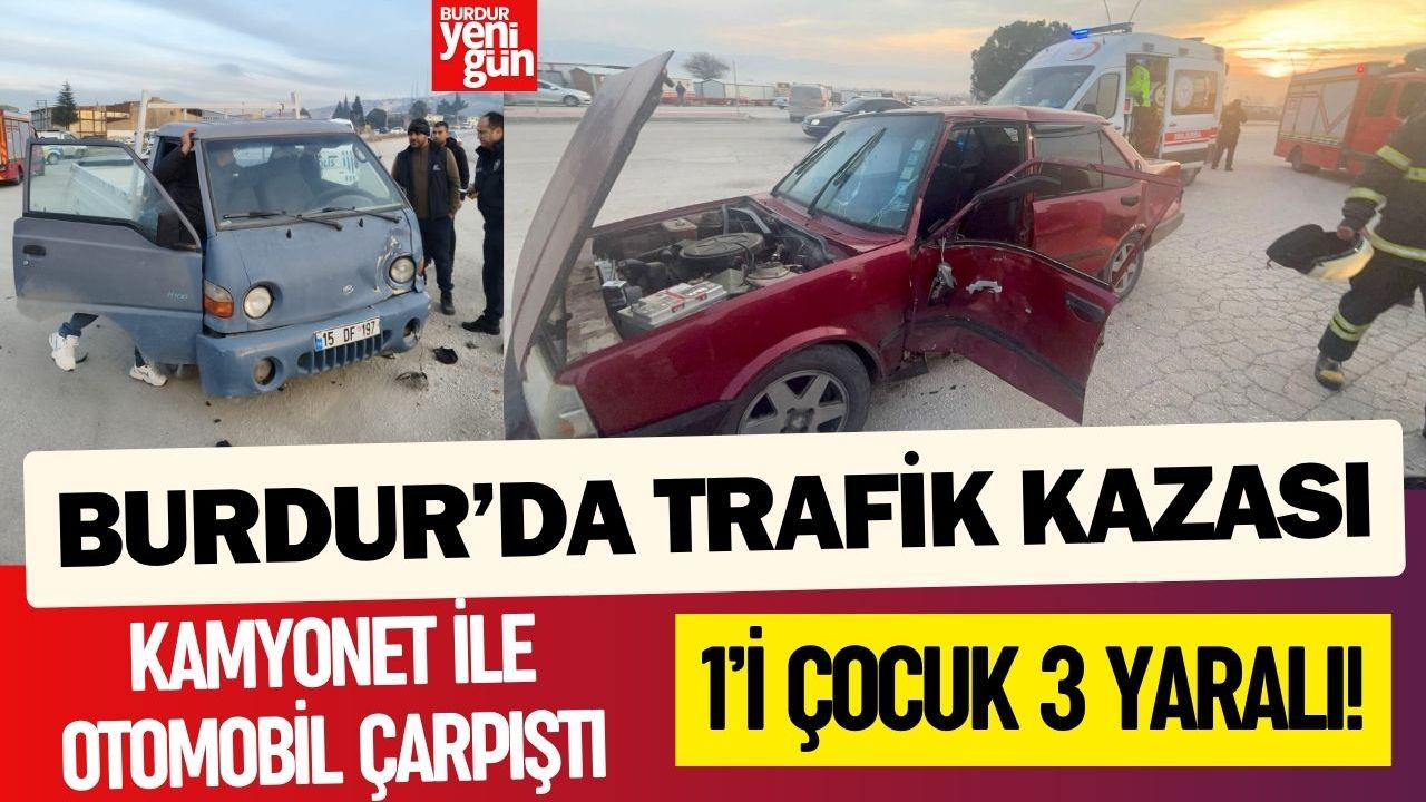 Kavşakta Meydana Gelen Kaza: 1 Çocuk ve 2 Kişi Yaralandı