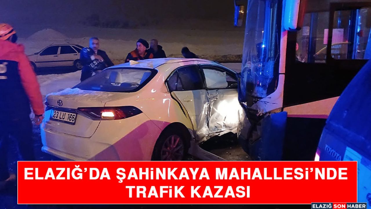 Elazığ'da Şahinkaya Mahallesi'nde Kaza Olayı