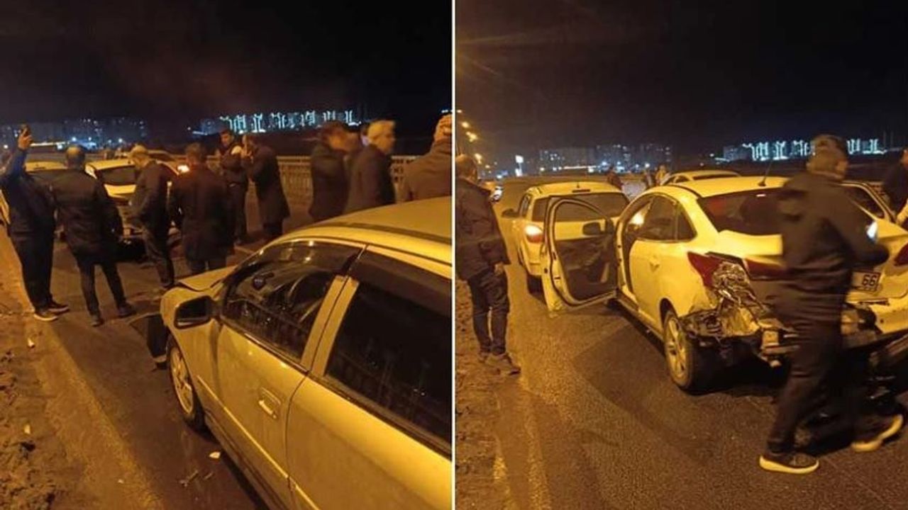 Diyarbakır'da 7 aracın karıştığı zincirleme kaza sonucu 4 kişi yaralandı.