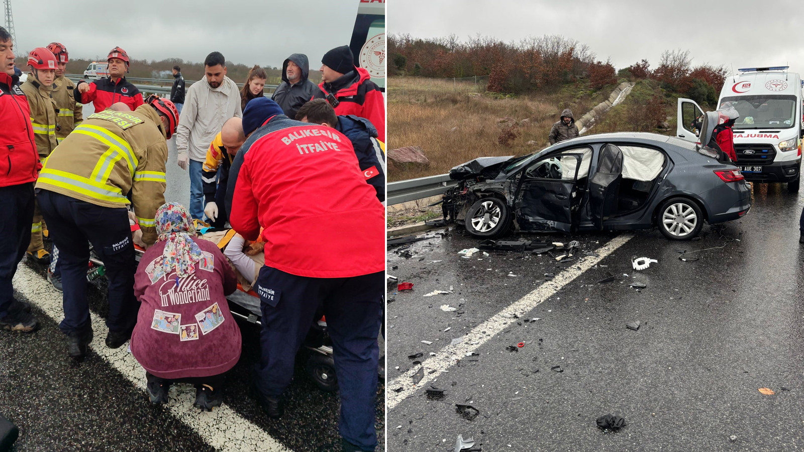 İzmir-İstanbul Otoyolu'nda ardışık trafik kazası! Can kayıpları ve yaralılar var.
