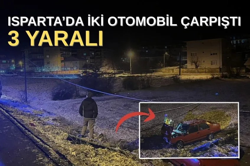 Isparta'da Trafik Kazası: Bir Araç Şarampole Devrildi.