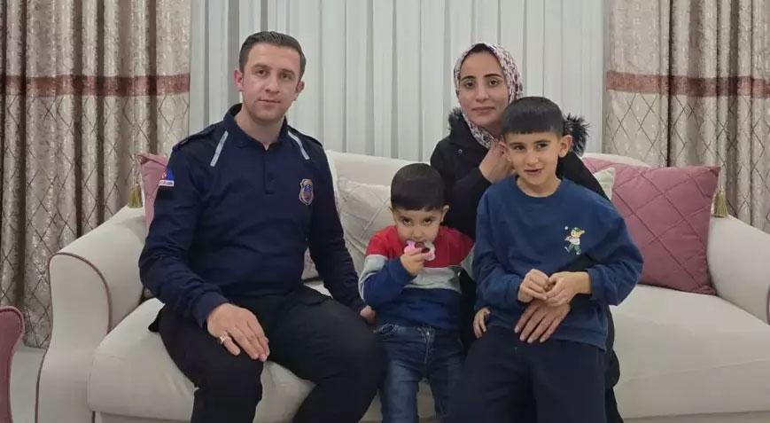 Kazazede anne ve çocuklara hapishane çalışanlarından destek
