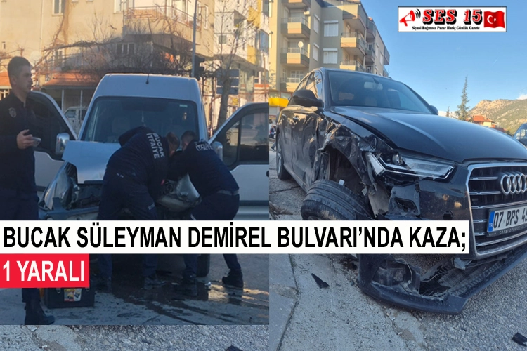 Süleyman Demirel Bulvarı'nda Kaza: 1 Kişi Yaralandı.