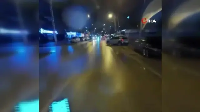 Bursa'da araç nedeniyle meydana gelen kazaya sebep oldu.